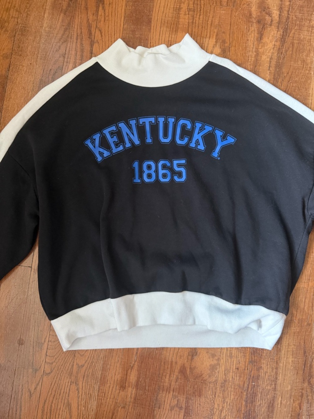 University of Kentucky crop top sweatshirt.